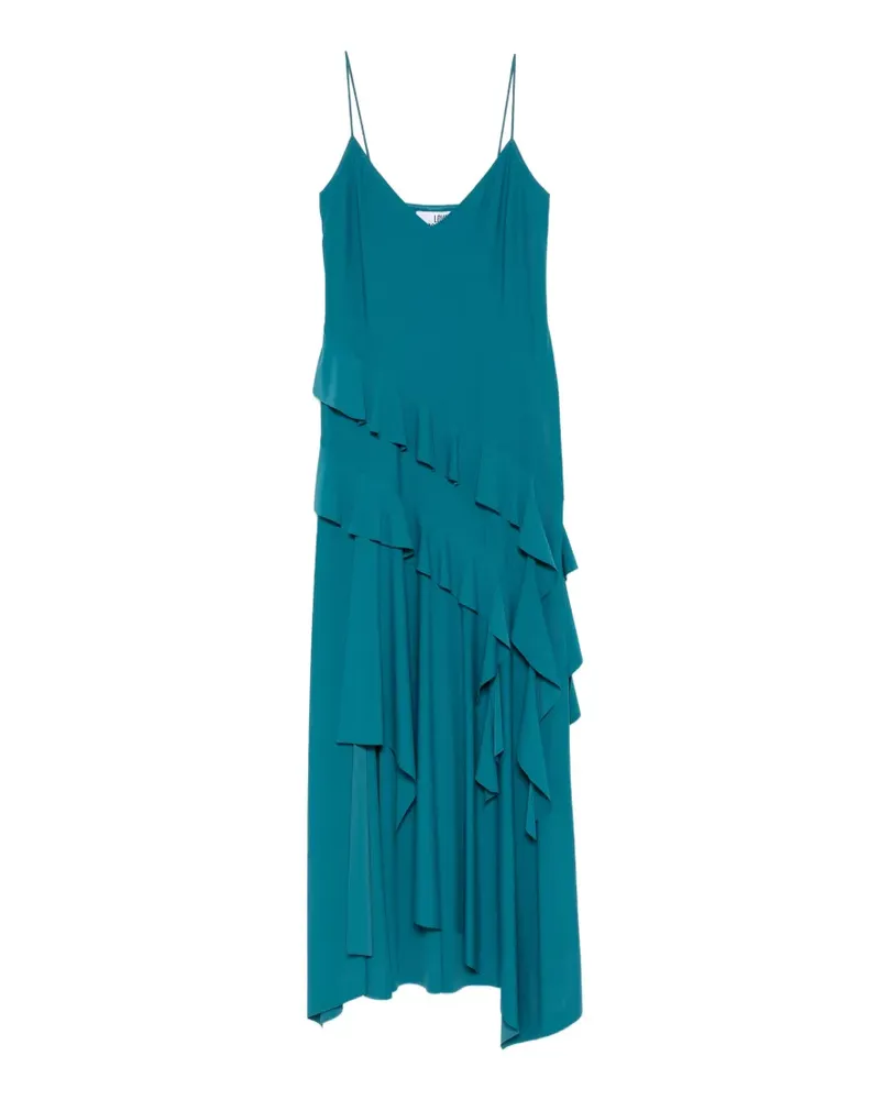 Moschino Asymmetrisches Kleid mit Rüschen - Blau Blau