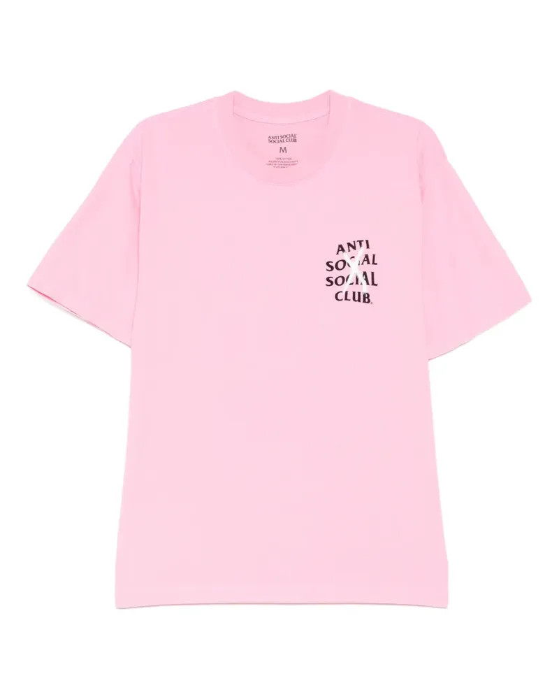 Anti Social Social Club cancelled paint T-shirt - Rosa Rosa