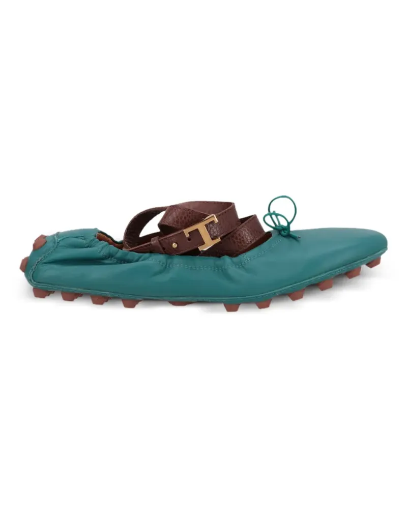 TOD'S Gommino Ballerinas mit Schnalle - Grün Grün