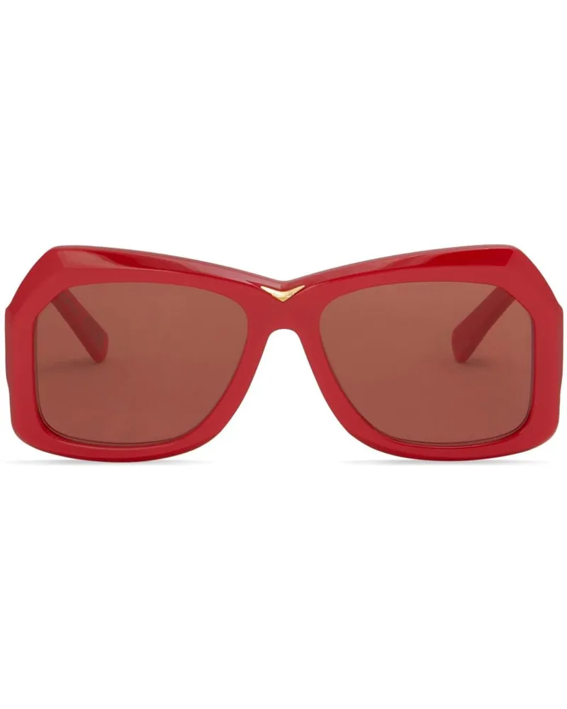 Marni Sonnenbrille mit geometrischem Gestell - Rot Rot