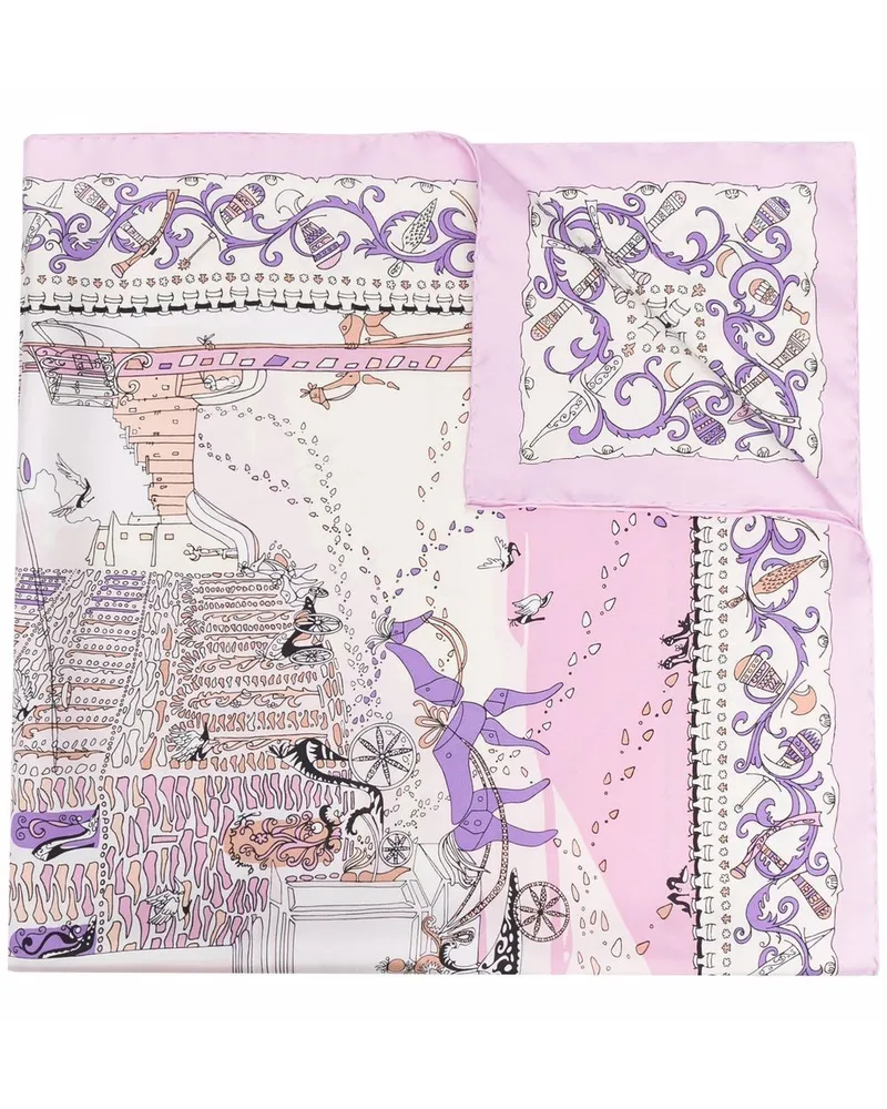 Ferragamo Palazzo Seidenschal - Rosa Rosa