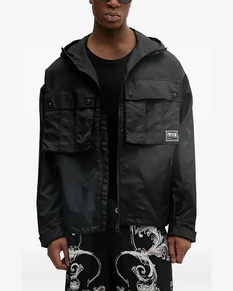 Versace Jeans Kapuzenjacke mit Taschen - Schwarz Schwarz