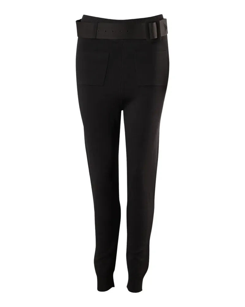 Self-Portrait Hose mit Gürtel - Schwarz Schwarz