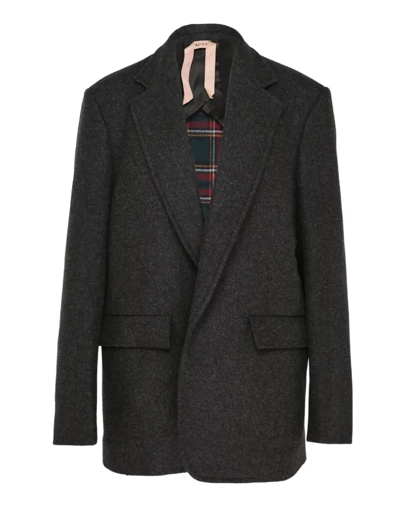 N° 21 melange-effect notched-lapel blazer - Grau Grau
