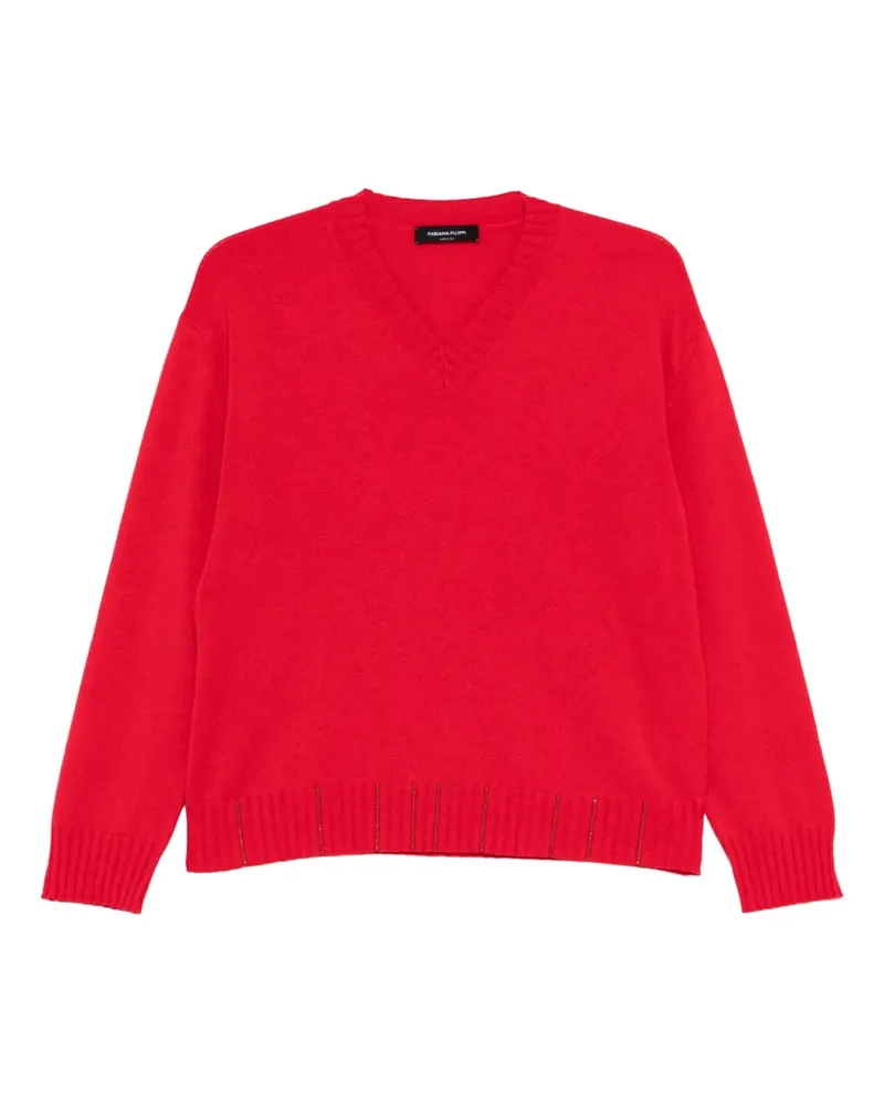 Fabiana Filippi Pullover mit V-Ausschnitt - Rot Rot