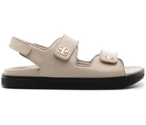 Sandalen mit 4G-Schild - Nude