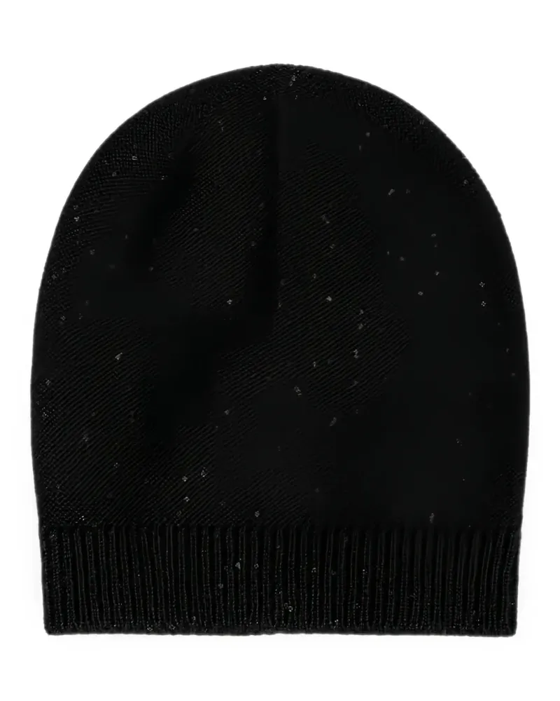 Fabiana Filippi Beanie mit Pailletten - Schwarz Schwarz