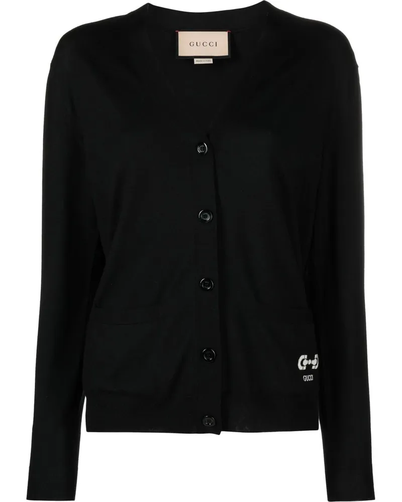 Gucci Geknöpfter Cardigan - Schwarz Schwarz