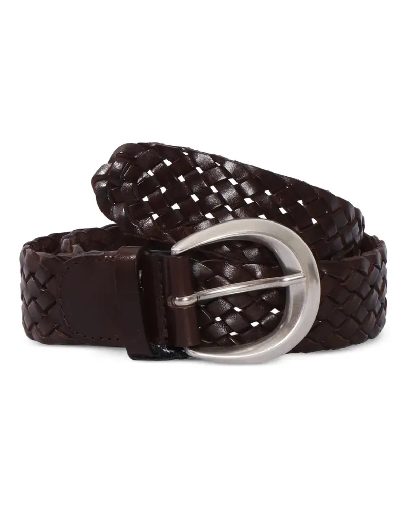 Orciani braided leather belt - Braun Braun