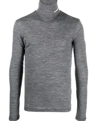 Jil Sander Rollkragenpullover mit Logo-Print Grau