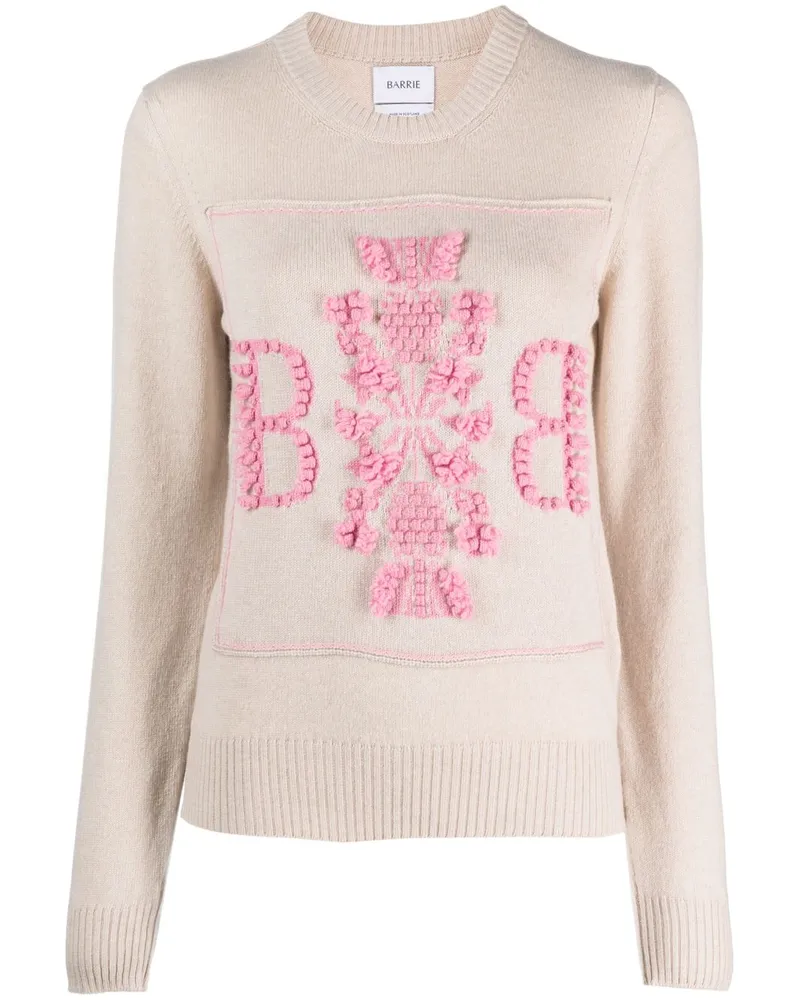 Barrie Kaschmirpullover mit Logo-Patch - Nude Nude