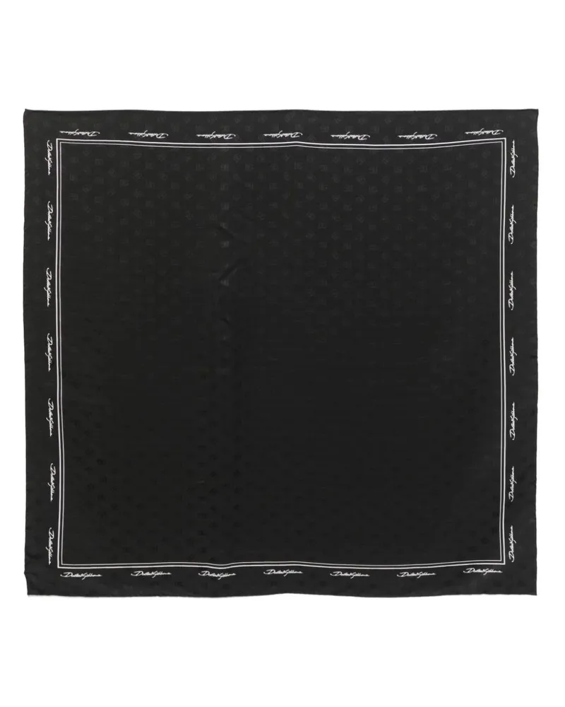 Dolce & Gabbana Schal mit Jacquard-Logo - Schwarz Schwarz
