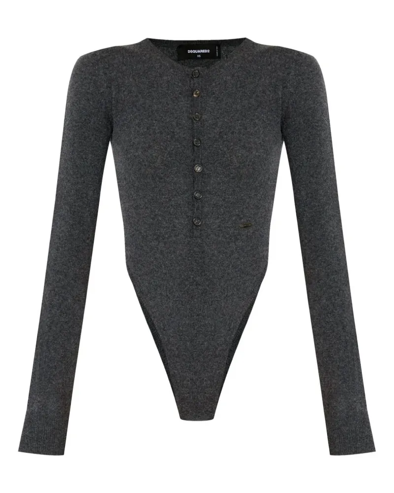 Dsquared2 Geknöpfter Body - Grau Grau