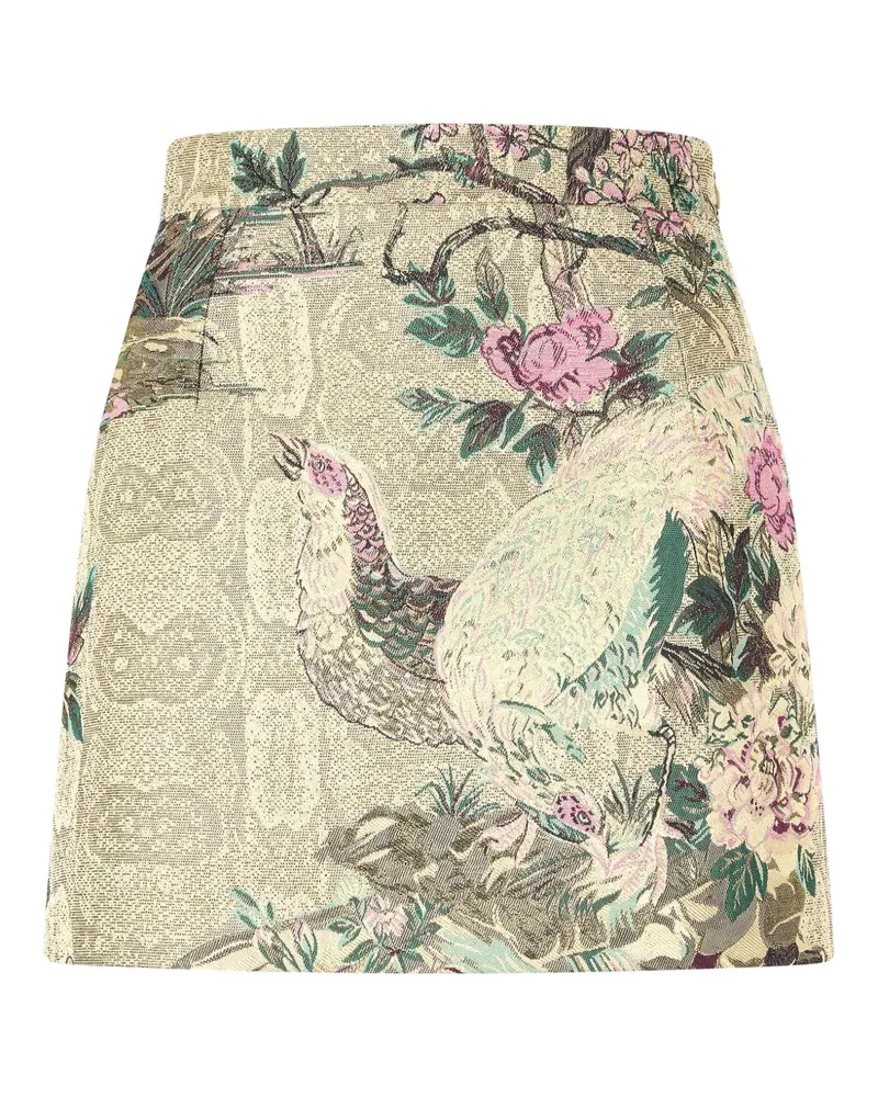 Roberto Cavalli Minirock mit Blumenmotiv - Nude Nude