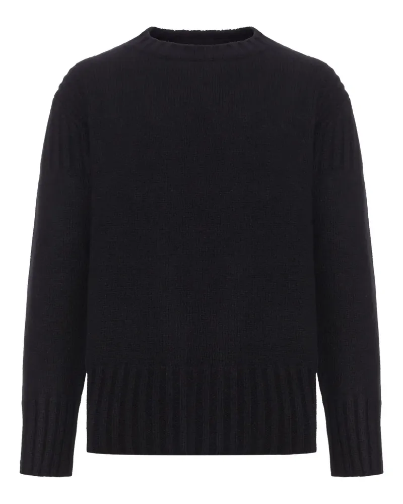 Jil Sander Kaschmirpullover mit gerippten Bündchen - Schwarz Schwarz