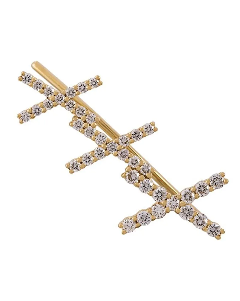 Alinka 18kt 'Katia' Gelbgoldohrring mit Diamantenlink - Metallic Metallic