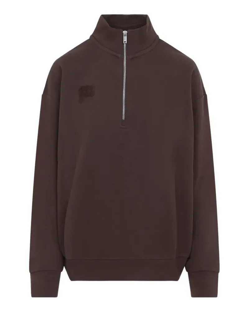 PANGAIA half-zip mock-neck sweatshirt - Braun Braun