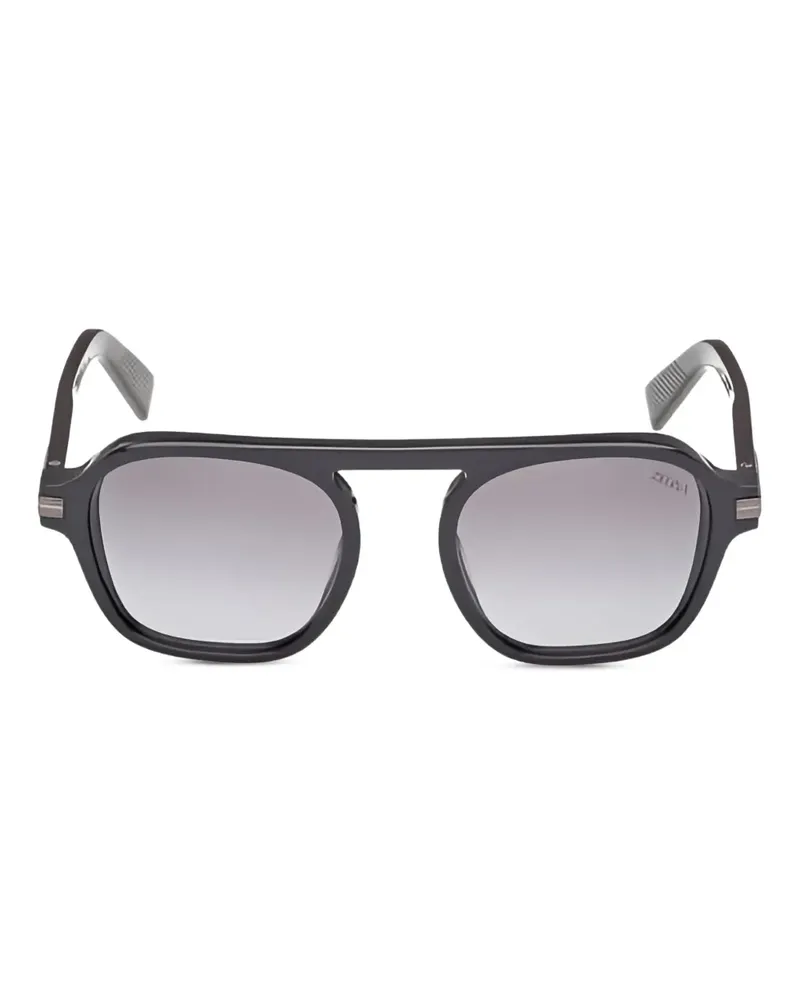 Ermenegildo Zegna Brille mit eckigem Gestell - Schwarz Schwarz
