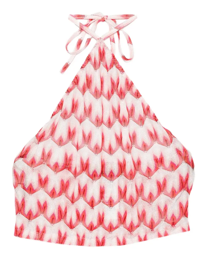 Missoni zigzag-knit halterneck top - Rot Rot