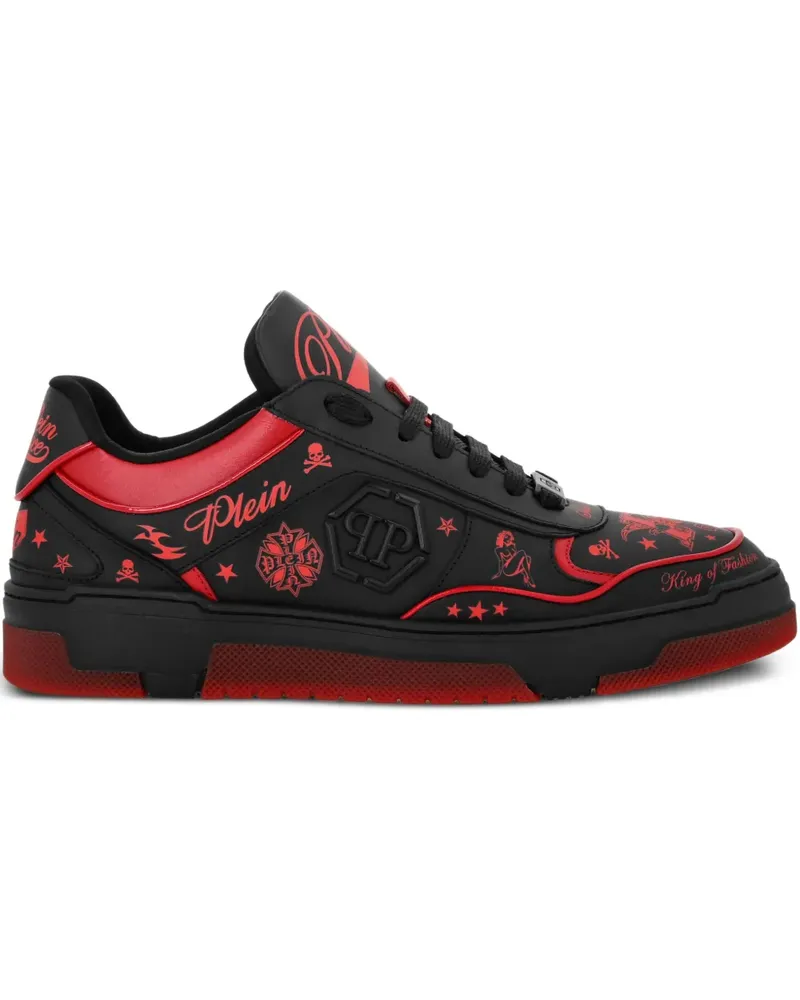Philipp Plein Sneakers mit Tattoo-Print - Schwarz Schwarz