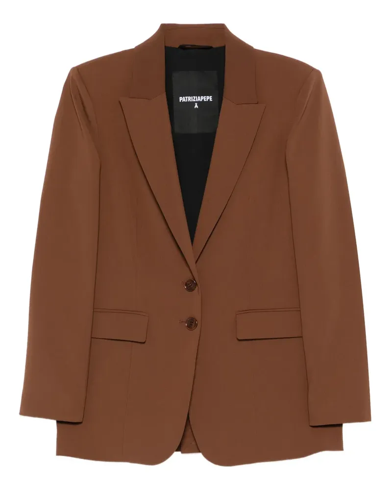 Patrizia Pepe Blazer fallendem Revers - Braun Braun