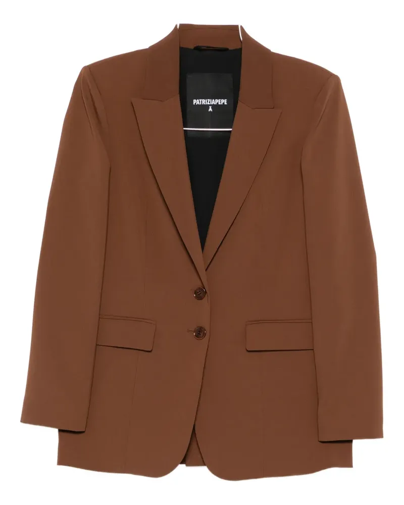 Patrizia Pepe Blazer fallendem Revers - Braun Braun