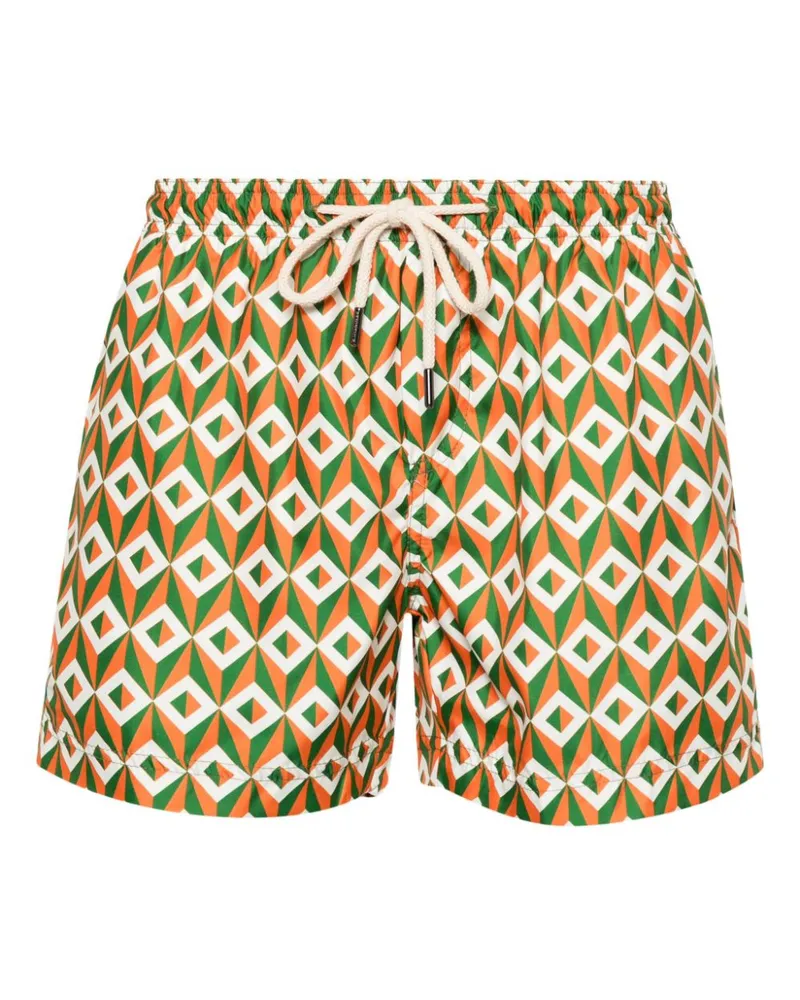 PENINSULA Ponente Badeshorts mit geometrischem Print - Orange Orange