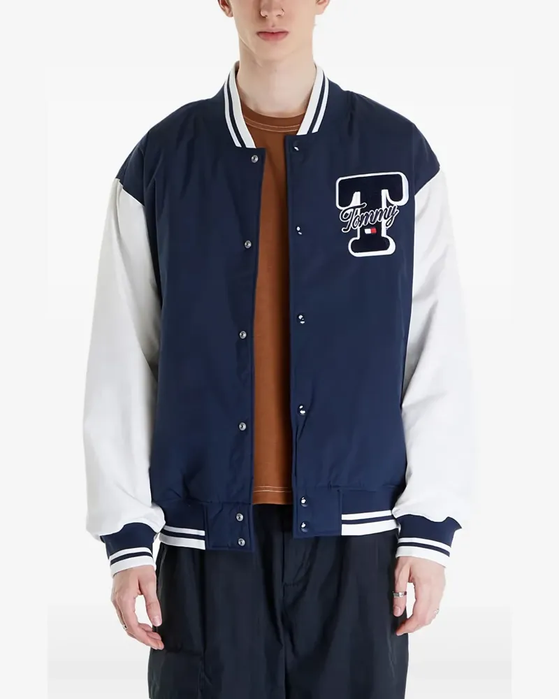 Tommy Hilfiger Bomberjacke mit Logo-Stickerei - Blau Blau