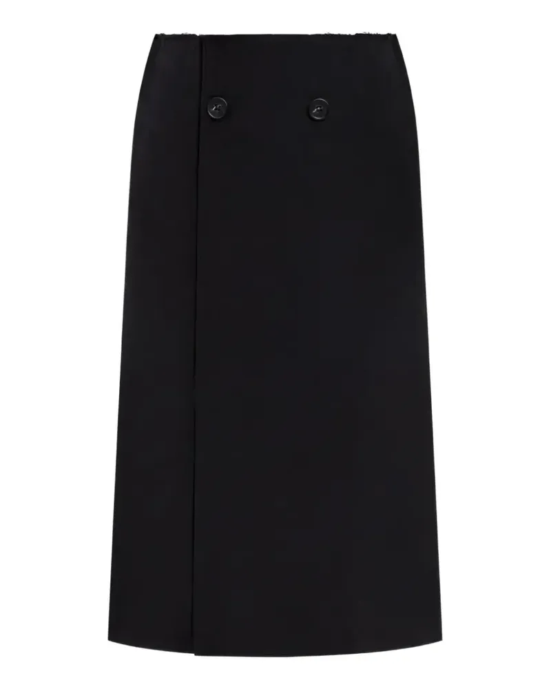Maison Margiela Midirock aus Wolle - Schwarz Schwarz