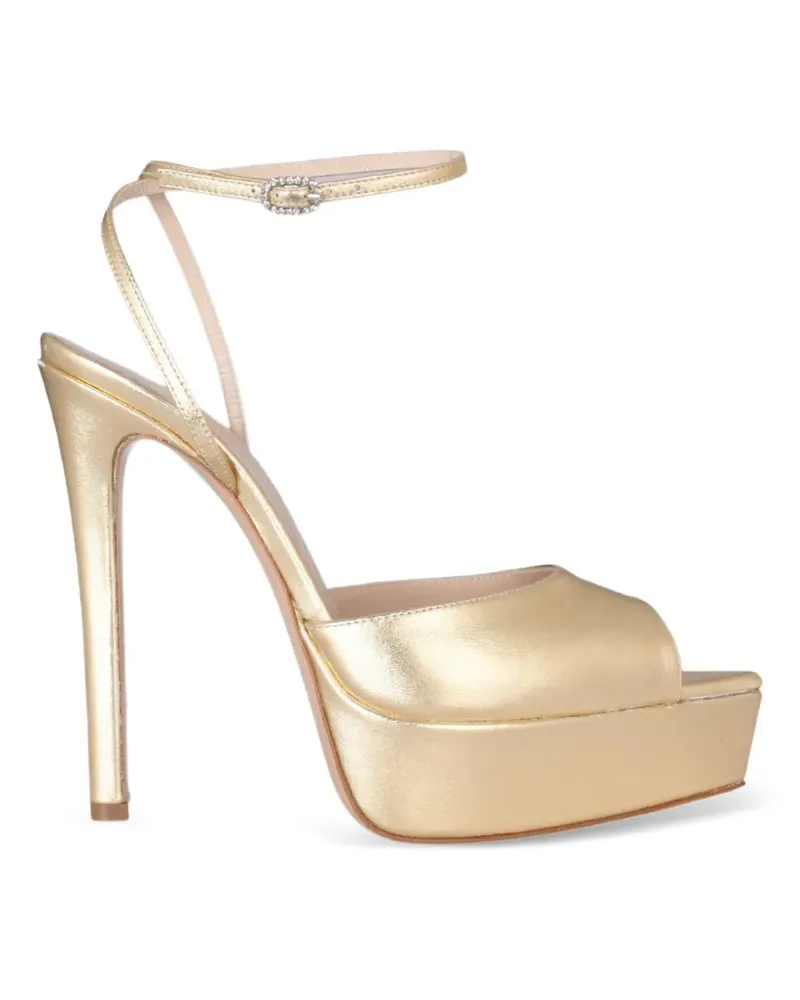 Andrea Wazen Plateau-Sandalen im Metallic-Look - Gold Gold