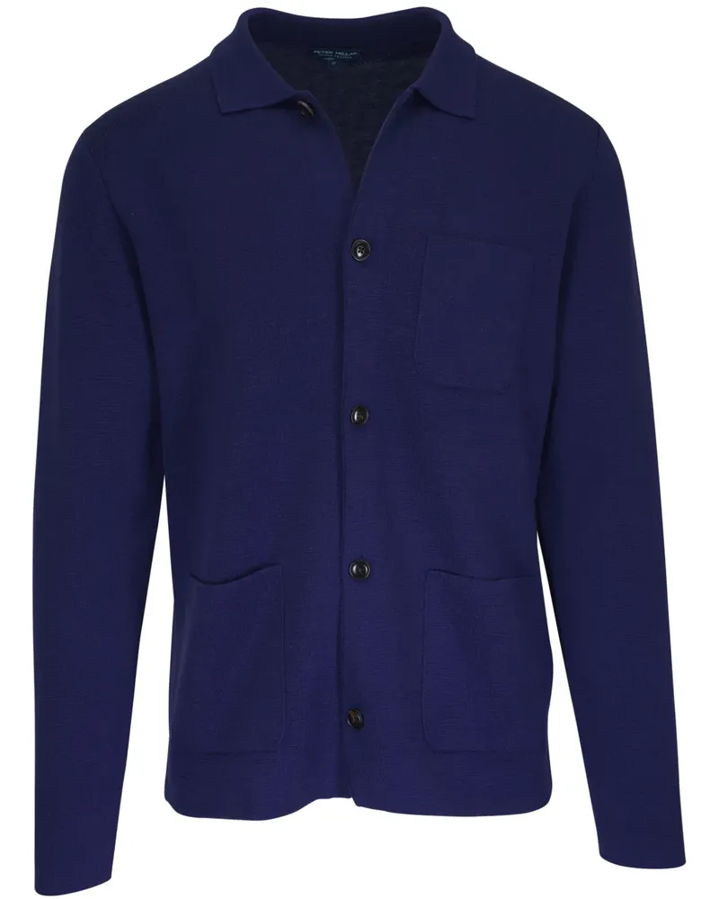 Peter Millar Cardigan mit aufgesetzter Tasche Blau