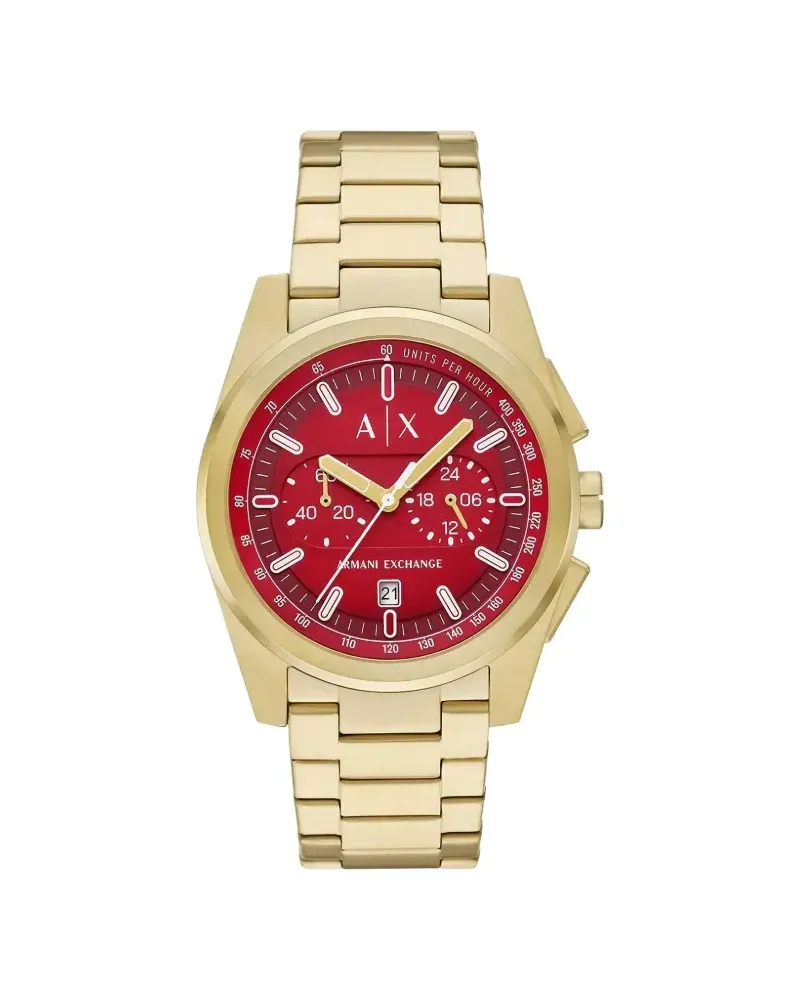 Armani Exchange Runde Armbanduhr 42mm - Rot Rot