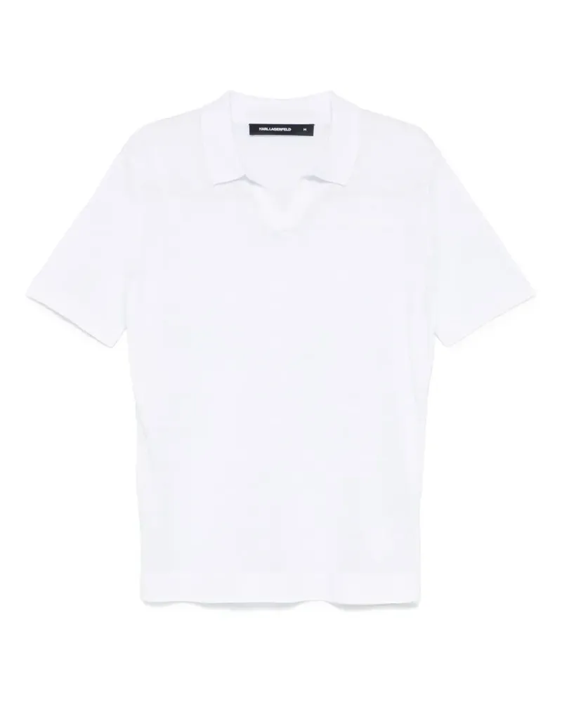 Karl Lagerfeld T-Shirt aus Leinen - Weiß Weiß