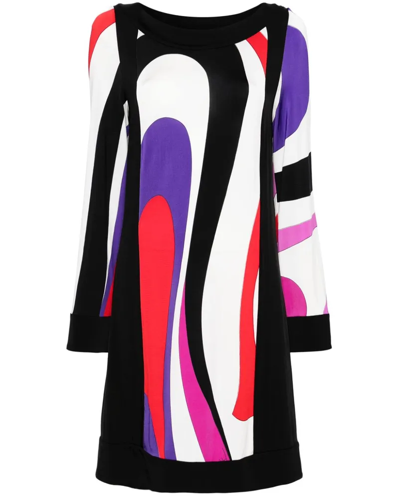 Emilio Pucci Kleid mit Marmo-Print - Schwarz Schwarz