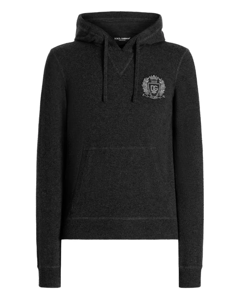 Dolce & Gabbana Hoodie mit Logo-Stickerei - Grau Grau