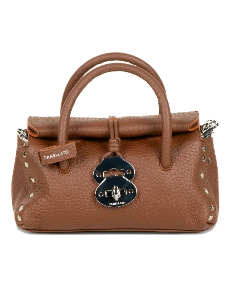 Zanellato stud-embellished handle bag - Braun Braun