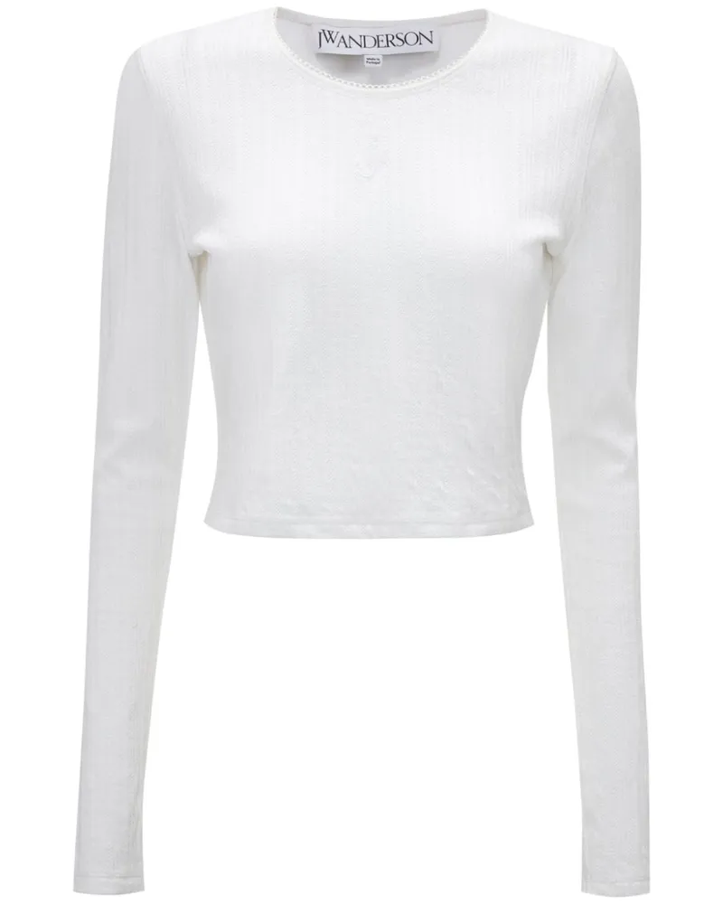 J.W.Anderson T-Shirt mit Jacquard-Logo - Weiß Weiß