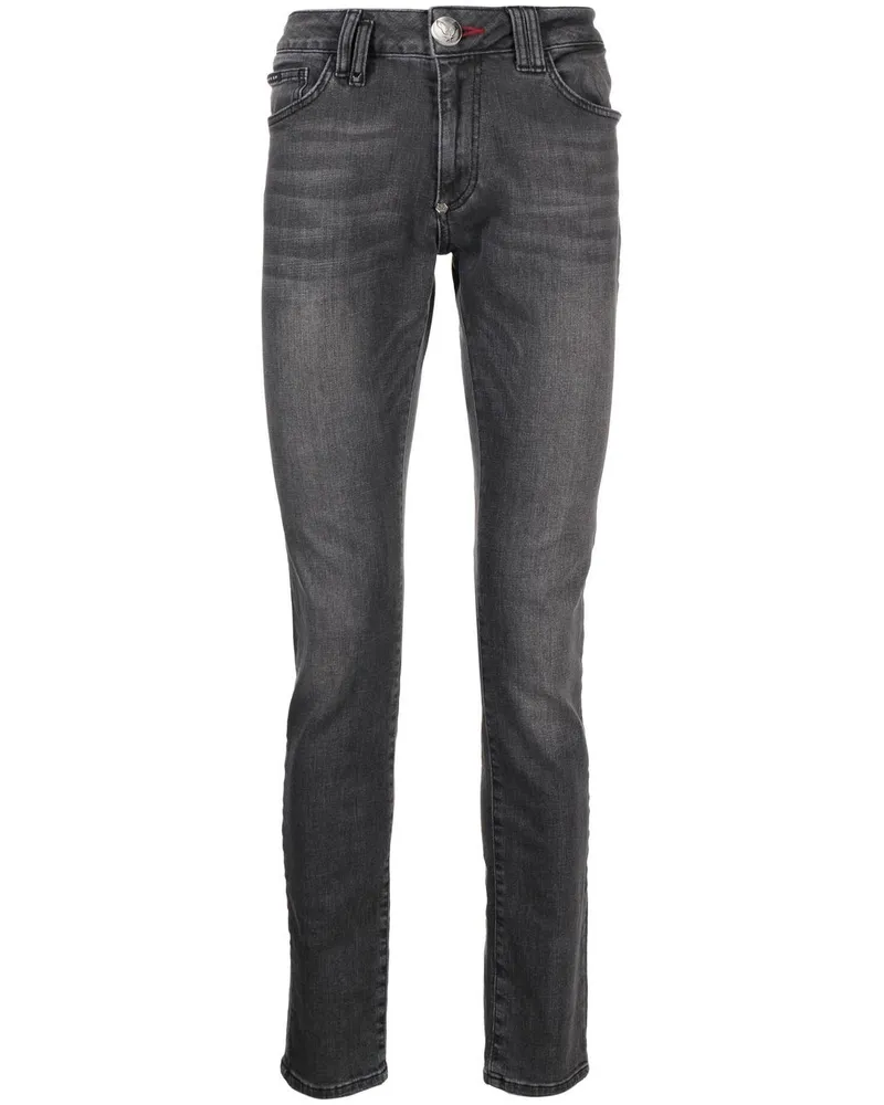 Philipp Plein Klassische Slim-Fit-Jeans - Grau Grau