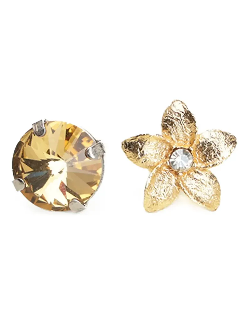 forte_forte Flower Heart Ohrringe (4er-Set) - Metallic Metallic