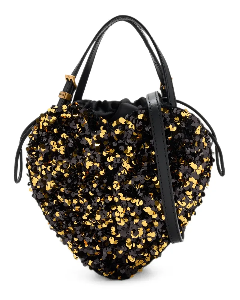 ROTATE Birger Christensen sequin-embellished heart mini bag - Schwarz Schwarz