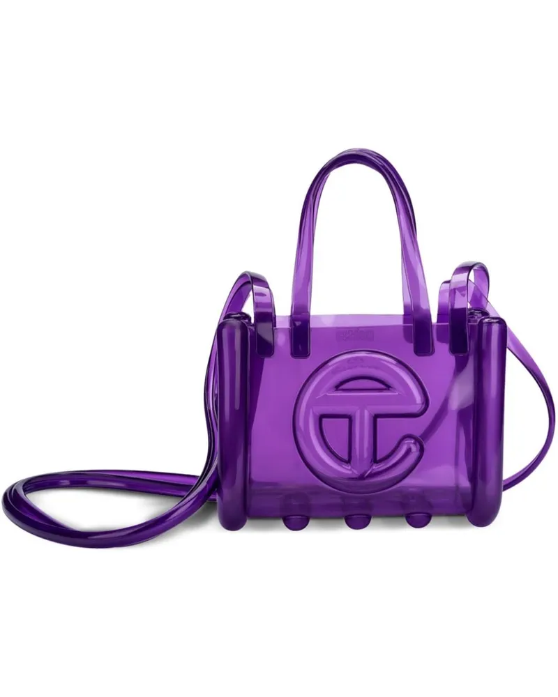 TELFAR x Melissa kleine Jelly Shopper II Schultertasche Violett