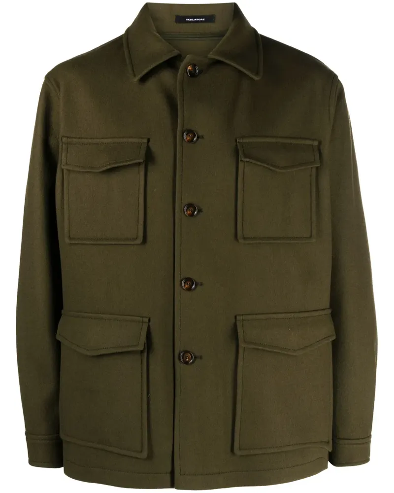 Tagliatore Klassische Hemdjacke - Grün Grün