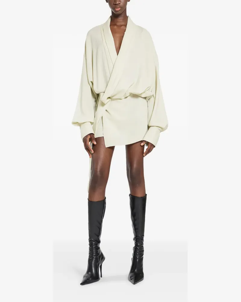 SSHEENA balloon-sleeve abisso mini dress - Nude Nude