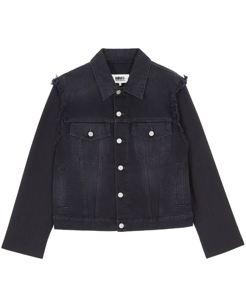 Maison Margiela Jeansjacke im Distressed-Look - Schwarz Schwarz