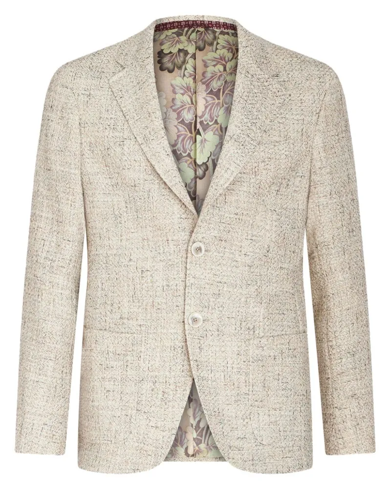 Etro Einreihiges Boucle-Sakko - Nude Nude