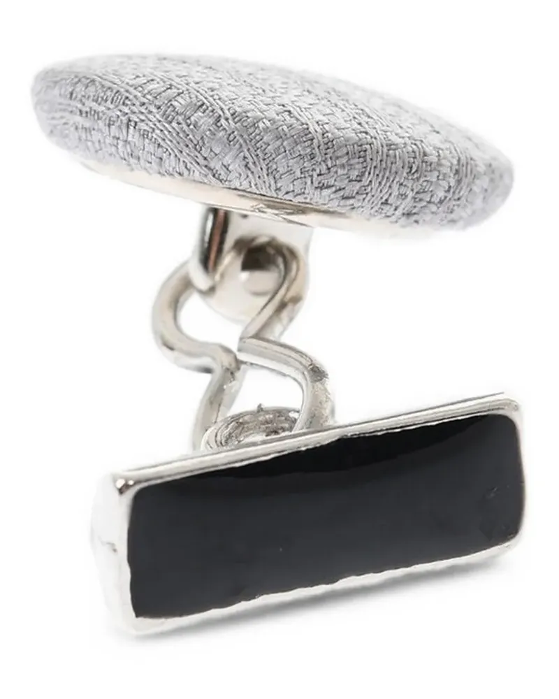Corneliani silk-coated cufflinks - Silber Silber
