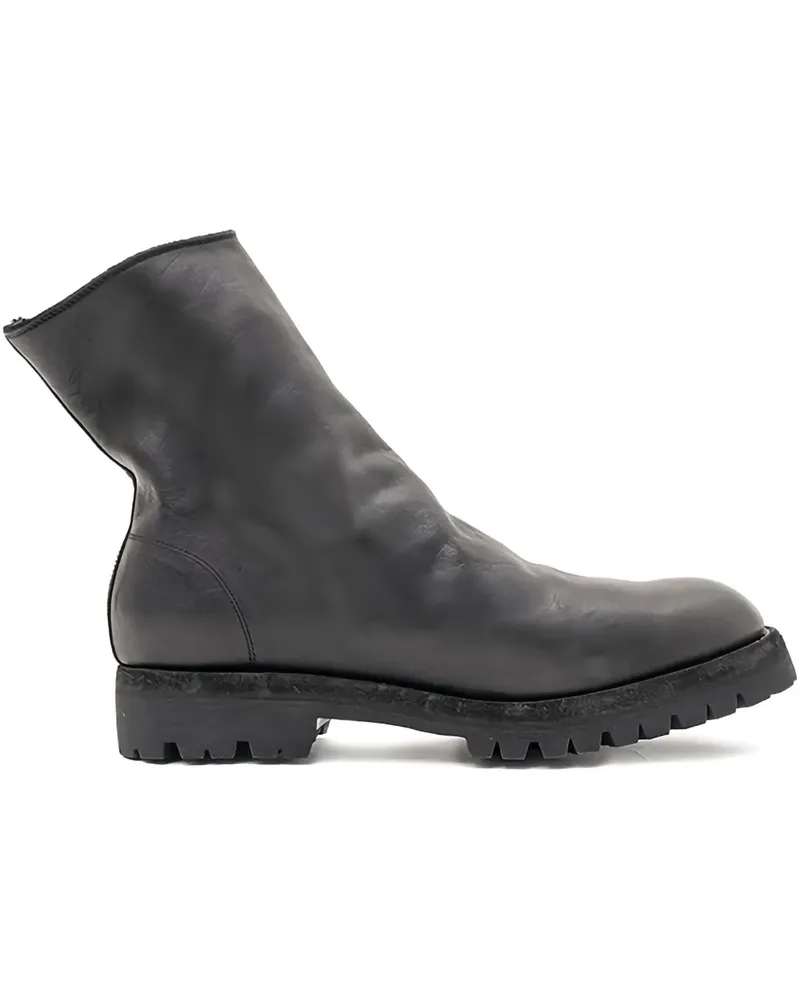 GUIDI Stiefel mit Reißverschluss - Schwarz Schwarz