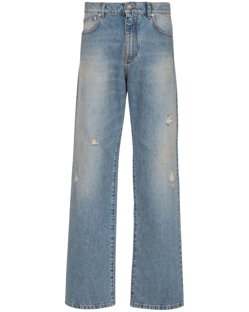 Balmain Jeans mit lockerem Schnitt - Blau Blau
