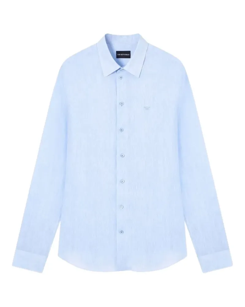 Emporio Armani Hemd mit Logo-Detail - Blau Blau