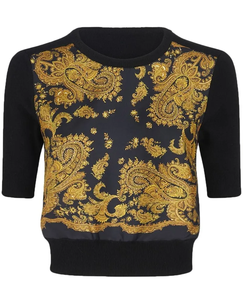 Etro Pullover mit Print Schwarz